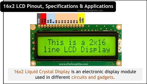 16x2 Liquid Crystal Display Is An Electronic Display Module Used In