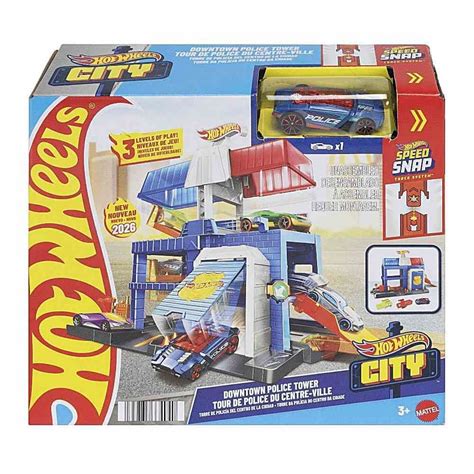 Pista Hot Wheels City Downtown Police Tower Mattel JHL74