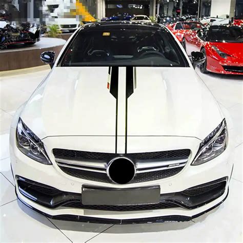 Car Hood Roof Kit Side Stripe Decal Sticker For Mercedes Benz E Class W212 E200 E300 W213 C238