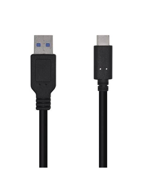 Cable USB 3 1 Aisens A107 0449 USB Tipo C Macho USB Macho 50cm Negro