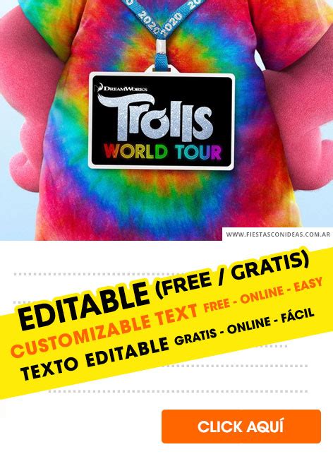 Convites De Anivers Rio Digital Trolls Gr Tis Para Editar Online