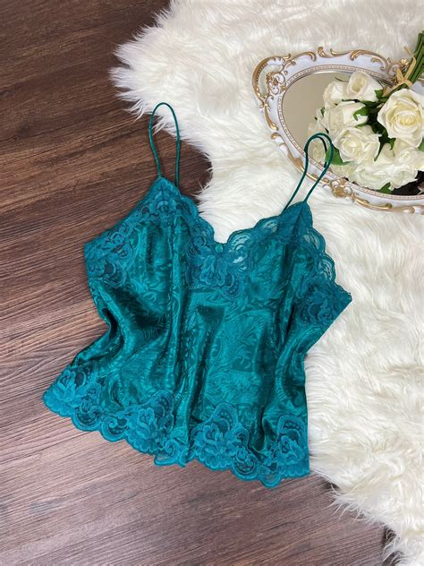 Vintage Deena Deep Turquoise Lingerie Two Piece Set Etsy