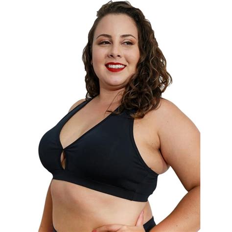 Top Nadador Fitness Plus Size Feminino Academia Bojo Alta