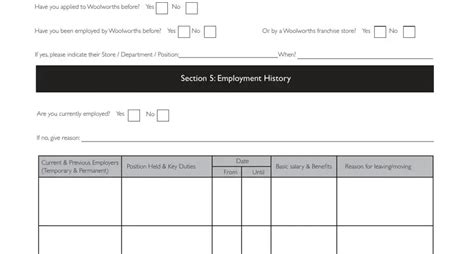 Woolworths Jobs Application PDF Form FormsPal Worksheets Library