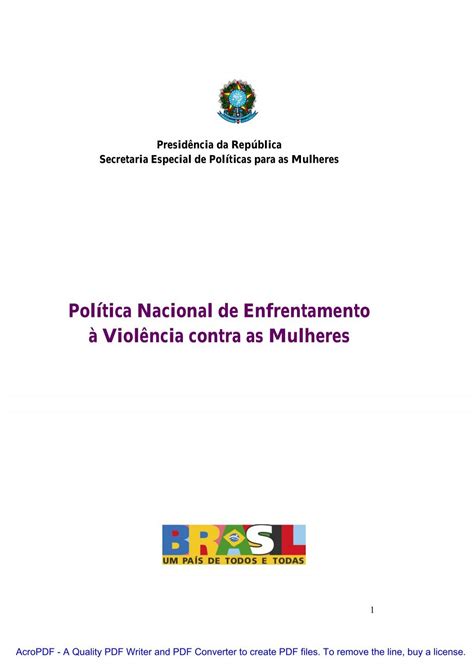 Política Nacional de Enfrentamento à Violência contra as Mulheres