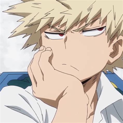 An Anime Character With Blonde Hair And White Shirt Looking To His Left