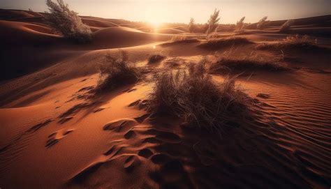 Premium Photo Tranquil Scene Sand Dune Landscape Sunset Sunlight Arid