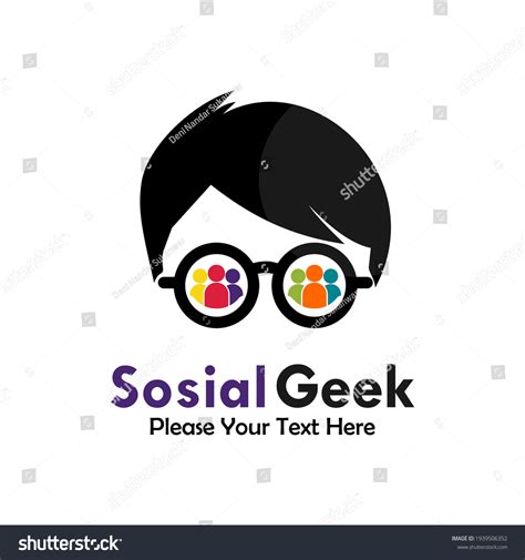 Social Geek Logo Template Illustration Stock Vector Royalty Free