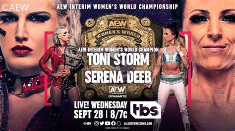 Toni Storm C Vs Serena Deeb Aew Interim Women S World Title Match Aew Dynamite 156 Wwe