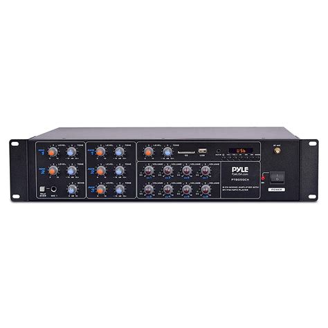 Pyle 4000 Watt 8 Channel Audio Bluetooth Amplifier Sound Mixer Receiver ...