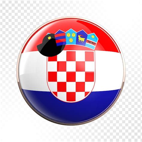 Premium Psd Icon Flag Of Croatia D Rendering