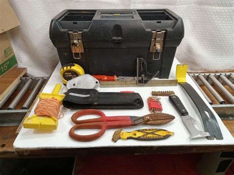 Stanley Tool Box with Misc. Tools - Lil Dusty Online Auctions - All ...