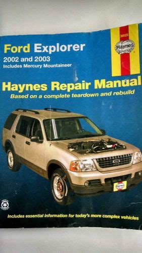 Buy Haynes Manual 2002 And 2003 Ford Explorer In New Milford Connecticut United States