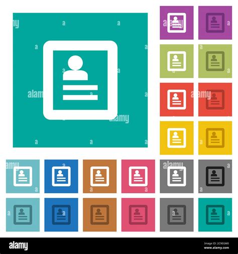 Perfil De Usuario Iconos Planos Multicolor Sobre Fondos Cuadrados Lisos
