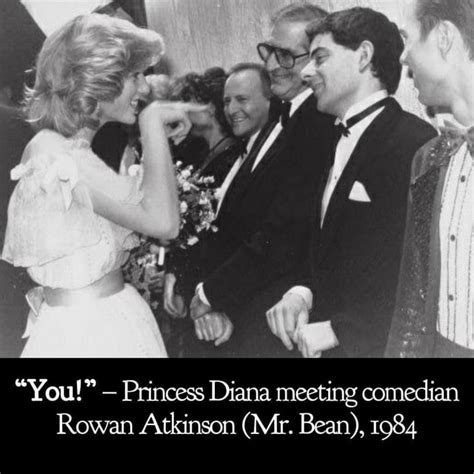 You Princess Diana Meeting Comedian Rowan Atkinson Mr Bean 1984