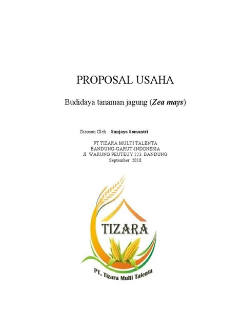 Proposal Budidaya Tanaman Jagung Lengkap Pdf