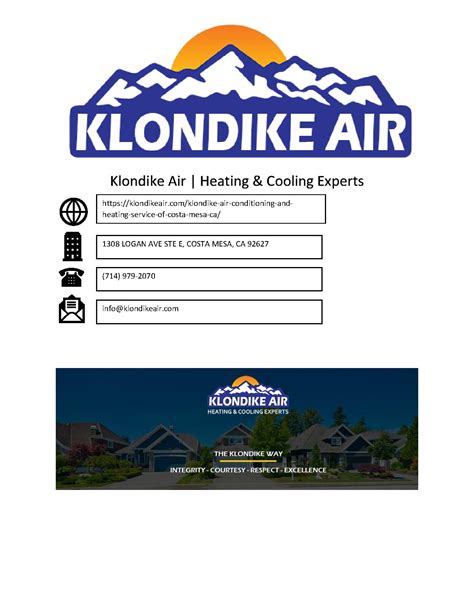 Klondike Air Heating Cooling Experts Costa Mesa Pdf Pdf Host