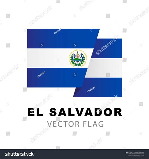 Flag El Salvador Vector Illustration Isolated Stock Vector (Royalty ...