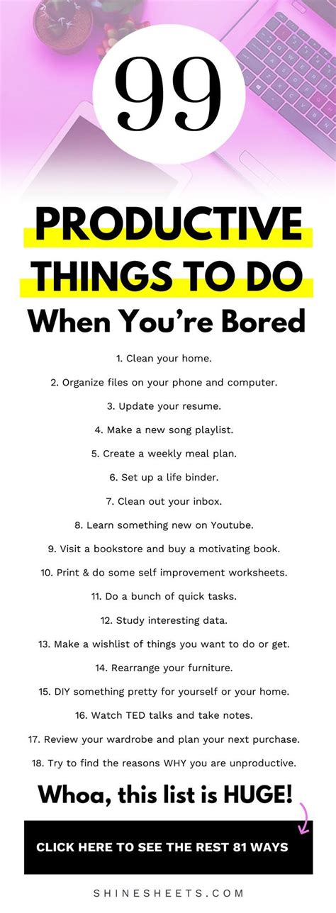 99 Productive Things To Do When Bored 15 Fun Ideas Productive