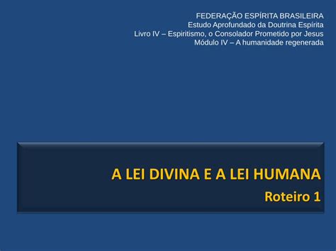 PDF A LEI DIVINA E A LEI HUMANA Febnet Org Br A LEI DIVINA E A