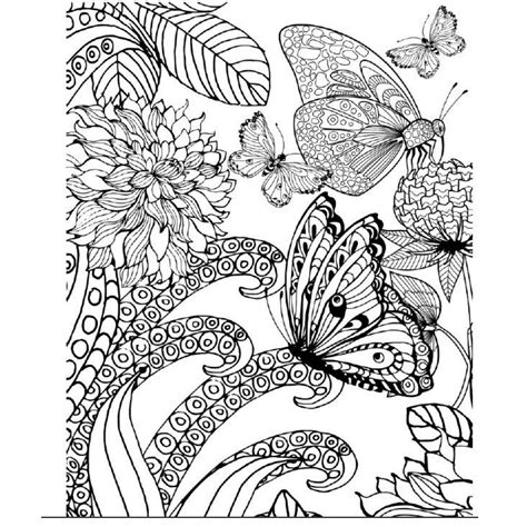 Printable Butterfly Adult Coloring Book PDF Stress Relief Etsy UK