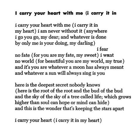 [POEM] “i carry your heart with me (i carry it in” — e.e. cummings : r ...