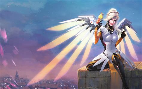 Ganymede Overwatch Mercy Overwatch Overwatch Overwatch 1 Wall Commentary Highres