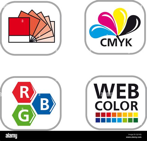 Color Cmyk Icon Set Stock Photo Alamy