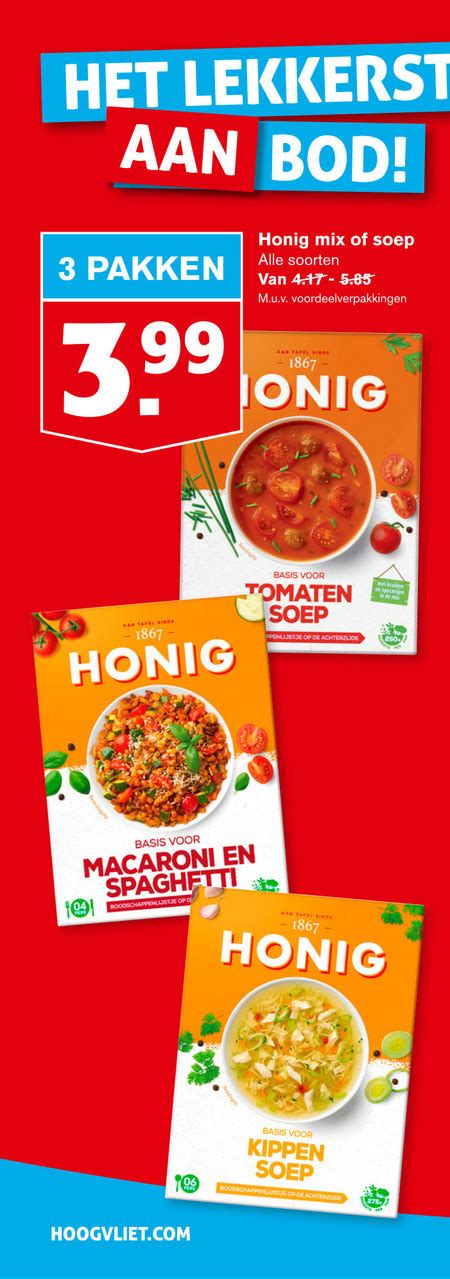 Honig Maaltijdmix Soep Folder Aanbieding Bij Hoogvliet Details