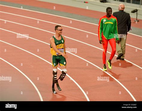 LONDON ENGLAND AUGUST 5 Oscar Pistorius Of South African In The