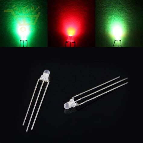 Mm Bicolor Led Red Green Dual Color Led Lamp Mm Diffused Led With