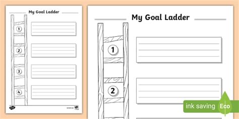 My Goal Ladder Activity Sheet Profesor Hizo Twinkl