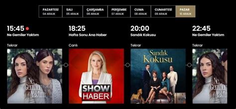 Bu akşam hangi diziler var 10 Aralık Atv Kanal D Star Tv Show Tv