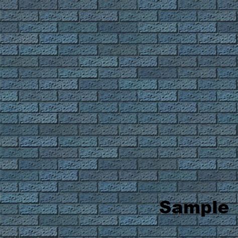 Second Life Marketplace - Blue Brick Wall Texture Seamless CM