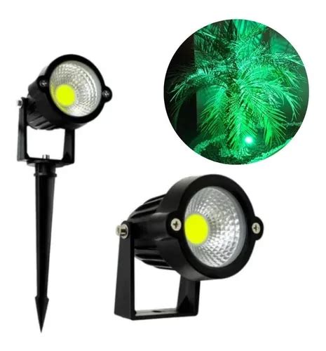 Kit Lumin Ria Espeto Jardim L Mpada Cob Led W Luz Verde Frete Gr Tis