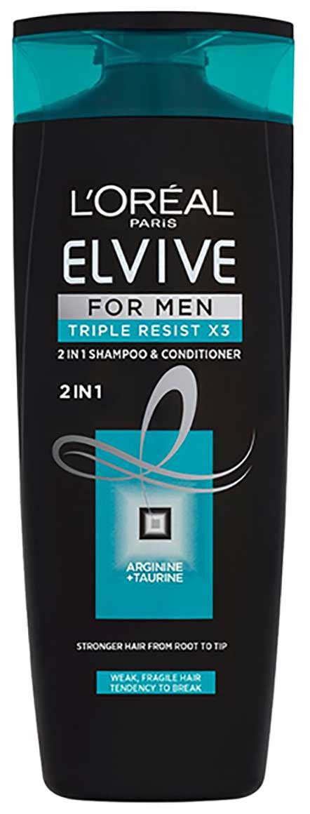 Loreal Elvive Elvive For Men Triple Resist X3 2in1 Shampoo And