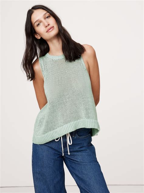 Linen Sweater Tank Banana Republic