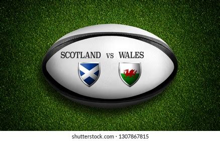 Rugby Match Schedule Scotland Vs Wales Stock Illustration 1307867815 ...