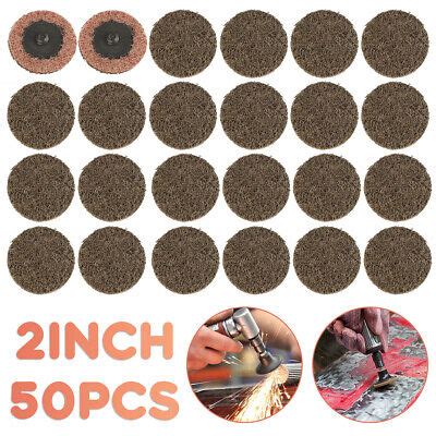 50 Pc 2 Coarse Roloc Scotch Pads Roll Lock Surface Sanding Disc Made