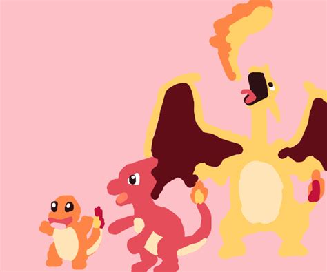 Charmander evolution line - Drawception