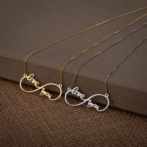 Infinity Love Symbol Necklace, Love You Pendant, Unique Symbolic ...