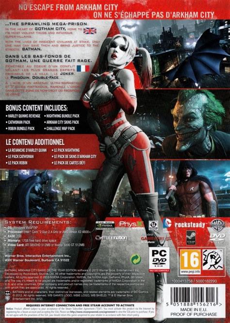 Batman Arkham City Game Of The Year Edition Cover Or Packaging