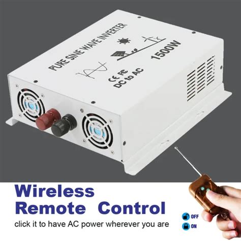 Power Inverter W Pure Sine Wave V To V V Car Camp Remote