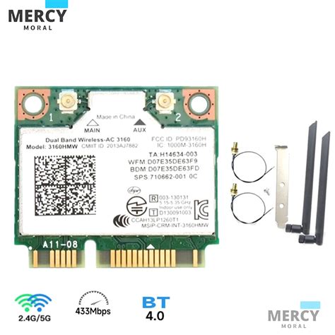 Pci Expresso Sem Fio Ac Wi Fi Wlan Bt Bluetooth Compat Vel Cart