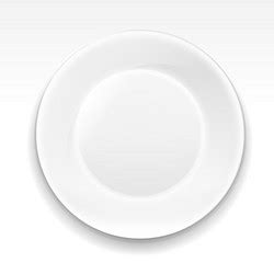 Realistic Stack Clean Plate White Mockup Vector Image