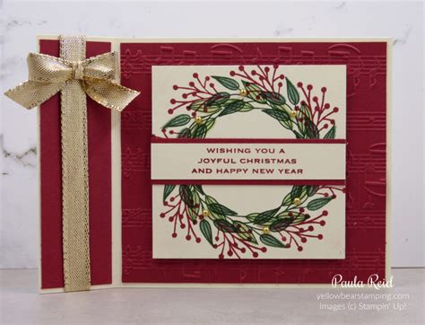 Yellow Bear Stamping Holiday Cards Christmas Cards Cottage Wreath