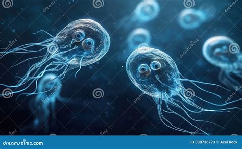 Giardia Intestinalis Causing Giardiasis. Medically Illustration Stock ...