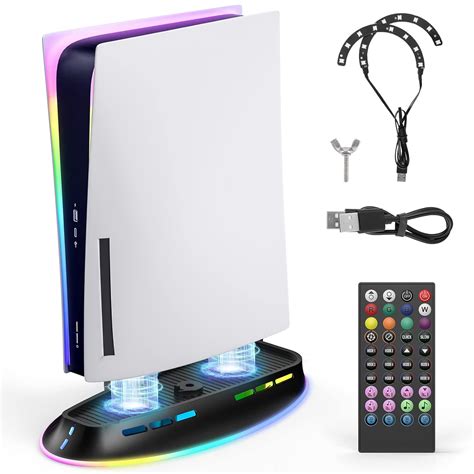 Zerotop Ps St Nder Mit L Fter Und Rgb Led Streifen F R Playstation