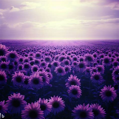 Fran On Twitter Field Of Purple Sunflowers Generated By AI