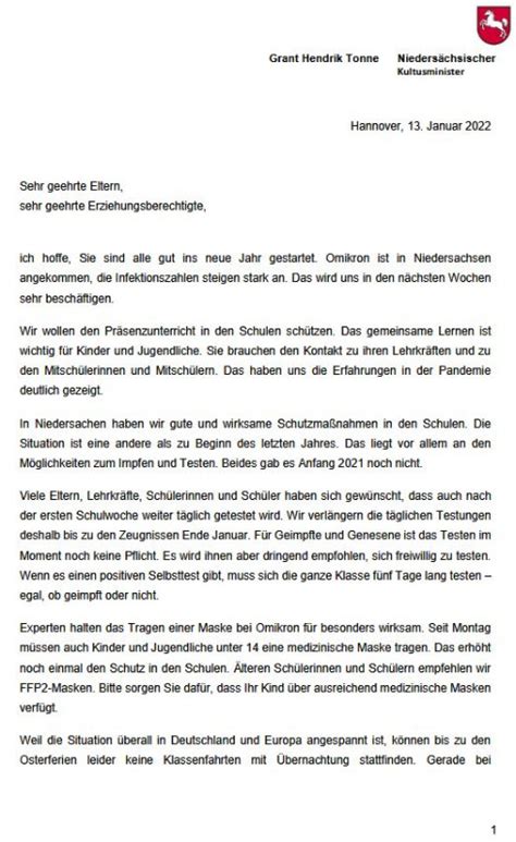 Ministerbrief Hafenschule Eine Schule F R Alle